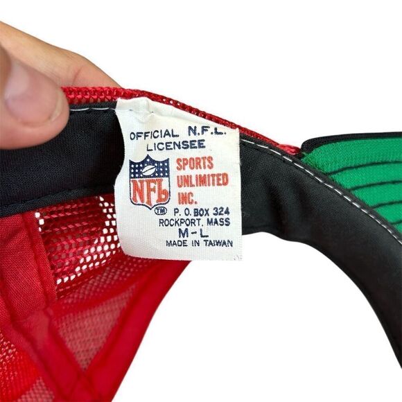 Vintage Atlanta Falcons Snapback Trucker Hat Red NFL Unisex Adult - Picture 5 of 5